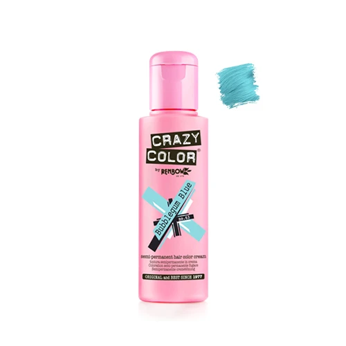 Crazy Color N°63 Bubblegum Blue 100ml 1 Crazy Color N°63 Bubblegum Blue 100ml
