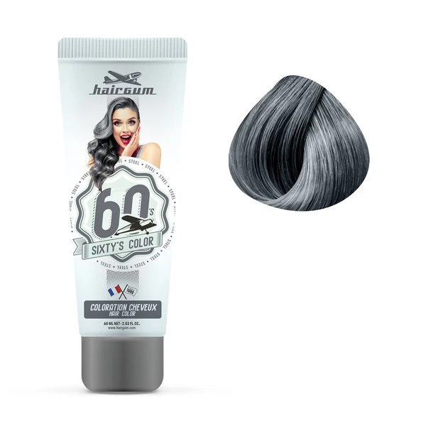 Crème Colorante Sixty's Steel Hairgum 60ml 1 Crème Colorante Sixty's Steel Hairgum 60ml