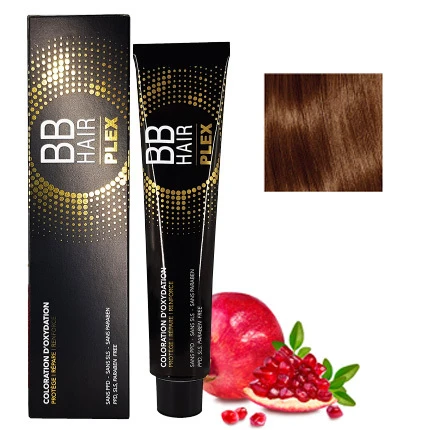 BB Hair Plex N°5.4 Châtain Clair Cuivré 100ml 1 BB Hair Plex N°5.4 Châtain Clair Cuivré 100ml