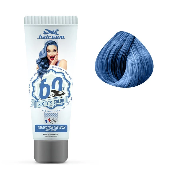Crème Colorante Sixty's Royal Blue Hairgum 60ml 1 Crème Colorante Sixty's Royal Blue Hairgum 60ml