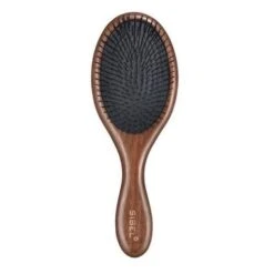 Brosse Pneumatique Bois Ovale Poils Nylon
